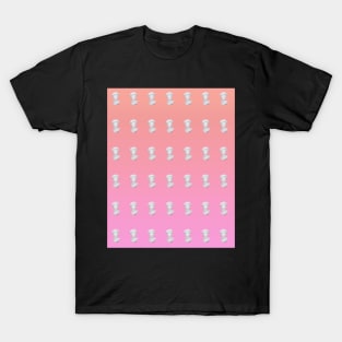 vaporwave statue tile sunset gradient version T-Shirt